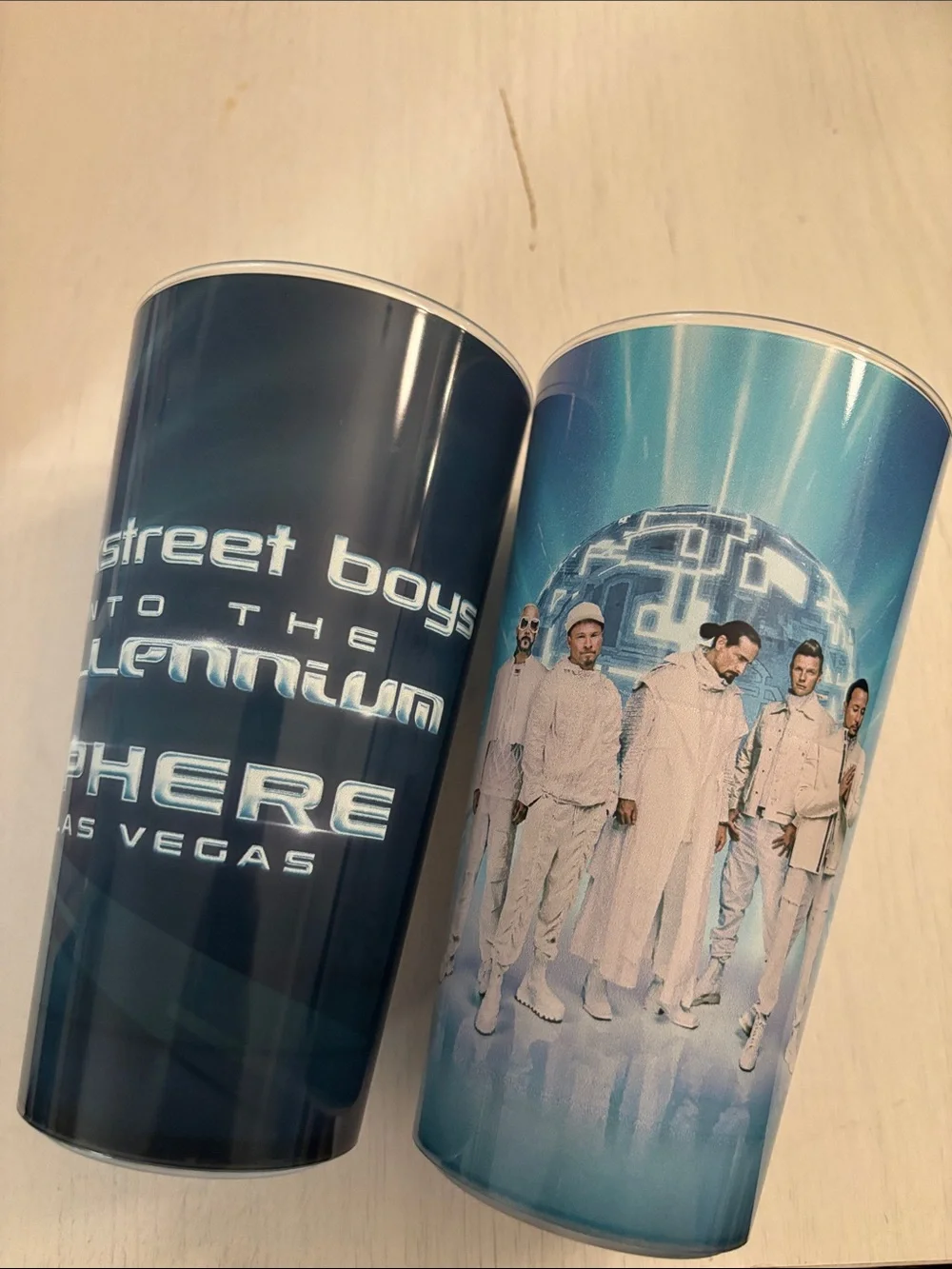 Backstreet Boys-Millennium Sphere Blue Cups-Las Vegas-collectible